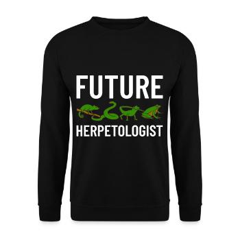 Herpetology Reptiles Herpetologist Lizards - Unisex Sweatshirt - black - Front - Alina (178cm) & Michal (187cm)