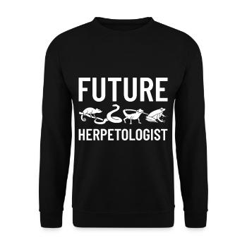 Herpetology Reptiles Herpetologist Lizards - Unisex Sweatshirt - black - Front - Alina (178cm) & Michal (187cm)