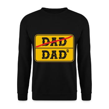 Best Dad Ever Father With 2 Kids - Unisex Pullover - Schwarz - Vorne - Alina (178cm) & Michal (187cm)