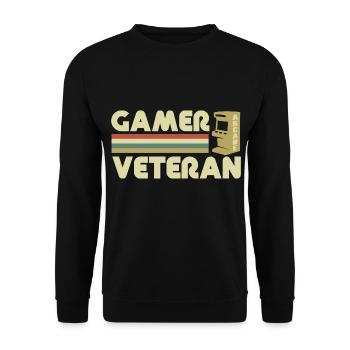 Gamer veteran - Sweat-shirt Unisexe - noir - Devant - Alina (178cm) & Michal (187cm)