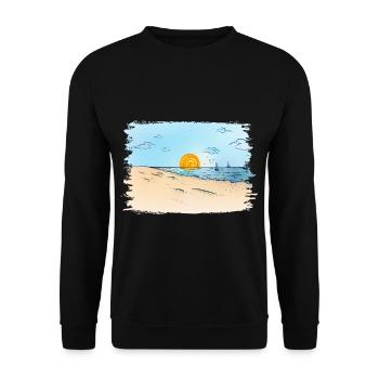 Sunrise on the beach - Unisex Sweatshirt - black - Front - Alina (178cm) & Michal (187cm)