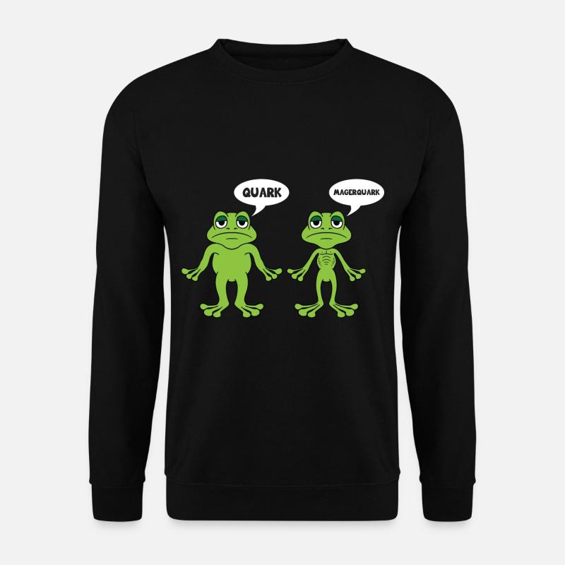 Quark Magerquark - lustige Frosch Grafik - Unisex Pullover - Schwarz