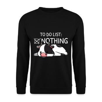 To Do List Nothing - Unisex Pullover - Schwarz - Vorne - Alina (178cm) & Michal (187cm)