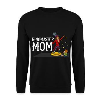 Circus Birthday Party Mama Theme Ringmaster - Unisex Sweatshirt - black - Front - Alina (178cm) & Michal (187cm)