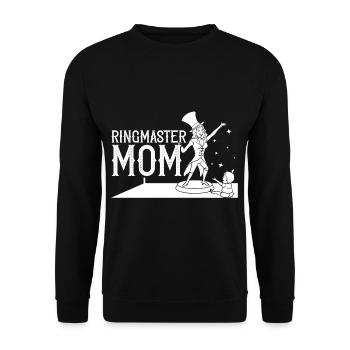 Circus Birthday Party Mama Theme Ringmaster - Unisex Sweatshirt - black - Front - Alina (178cm) & Michal (187cm)