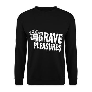 Grave Pleasures Zombie - Unisex Sweatshirt - black - Front - Alina (178cm) & Michal (187cm)