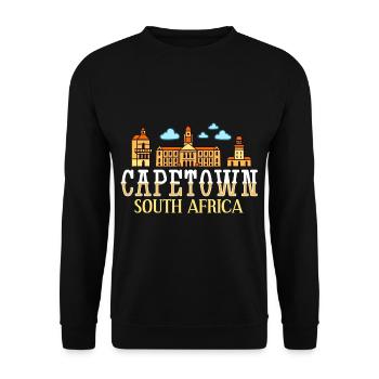 Kapstadt Südafrika Stadt Skyline Karte Reise - Unisex Pullover - Schwarz - Vorne - Alina (178cm) & Michal (187cm)