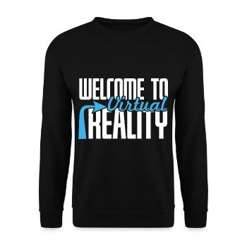 To Virtual Reality - Unisex Sweatshirt - black - Front - Alina (178cm) & Michal (187cm)