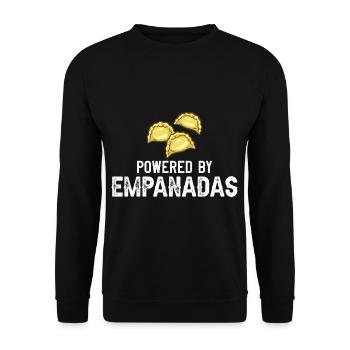 Empanada Argentine Dumpling Espagne - Sweat-shirt Unisexe - noir - Devant - Alina (178cm) & Michal (187cm)