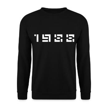 Année de naissance Anniversaire Né(e) en 1988 - Sweat-shirt Unisexe - noir - Devant - Alina (178cm) & Michal (187cm)