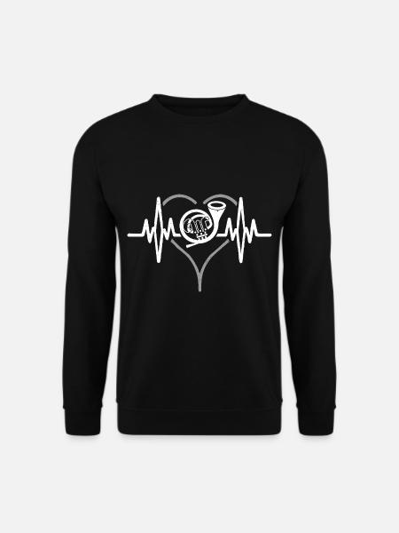 Herzschlag Tuba - Unisex Pullover - Schwarz