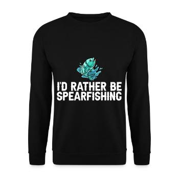 Spearfishing Spear Fishermen Fish Spear Fishermen - Unisex Sweatshirt - black - Front - Alina (178cm) & Michal (187cm)