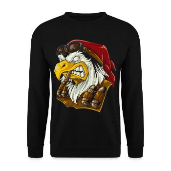 aigle à tête blanche - Sweat-shirt Unisexe - noir - Devant - Alina (178cm) & Michal (187cm)
