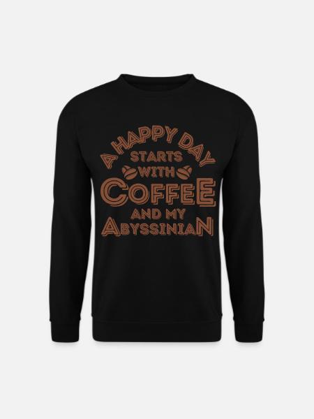 Abyssinian Cat Coffee Cafe - Unisex Sweatshirt - black