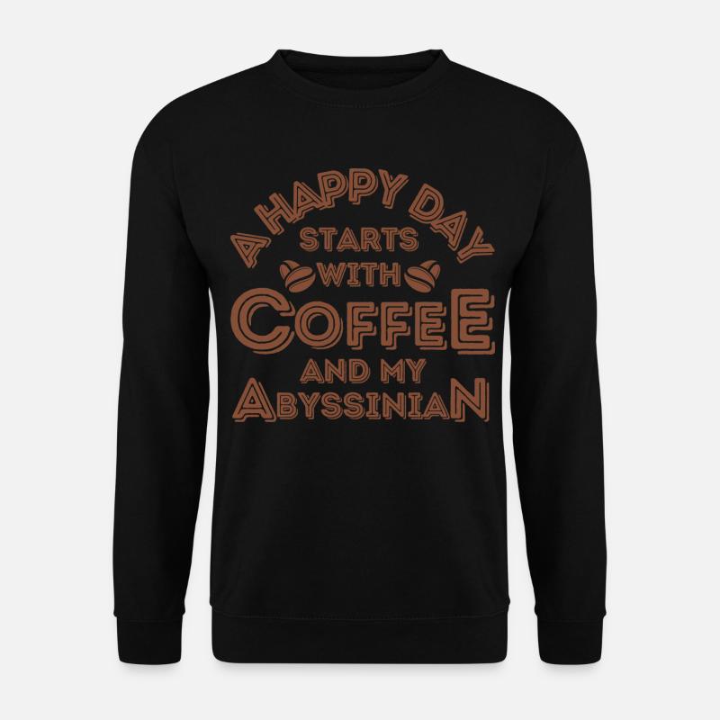 Abyssinian Cat Coffee Cafe - Sweat-shirt Unisexe - noir