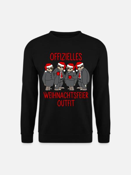 Offizielles Weihnachtsfeier 2025 Outfit Faultier - Unisex Pullover - Schwarz
