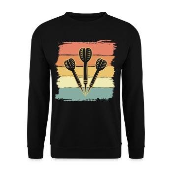 Dart retro vintage - Unisex Sweatshirt - black - Front - Alina (178cm) & Michal (187cm)