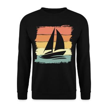 Voile Rétro Vintage - Sweat-shirt Unisexe - noir - Devant - Alina (178cm) & Michal (187cm)