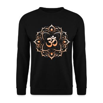 Résonance cosmique : le Om sacré - Sweat-shirt Unisexe - noir - Devant - Alina (178cm) & Michal (187cm)