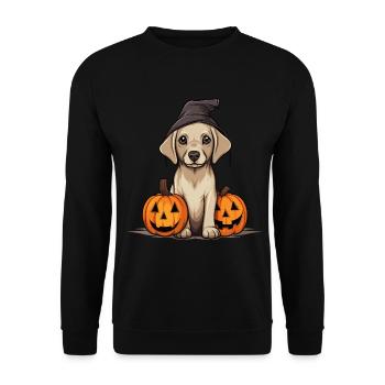 Halloween Labrador - Unisex Sweatshirt - black - Front - Alina (178cm) & Michal (187cm)