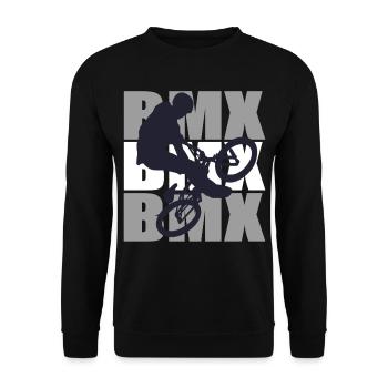 BMX Bike - Unisex Pullover - Schwarz - Vorne - Alina (178cm) & Michal (187cm)