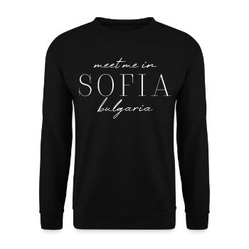 Sofia, Bulgarie Style Design T-shirt - Sweat-shirt Unisexe - noir - Devant - Alina (178cm) & Michal (187cm)