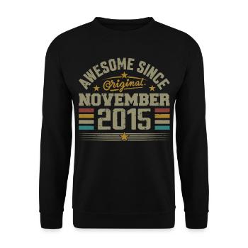 Novembre 2015 Cadeau Anniversaire | November 2015 - Sweat-shirt Unisexe - noir - Devant - Alina (178cm) & Michal (187cm)