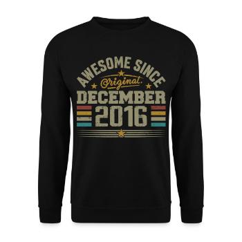 December 2016 - December 2016 Birthday Gift - Unisex Sweatshirt - black - Front - Alina (178cm) & Michal (187cm)