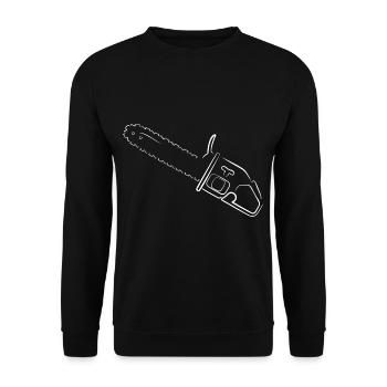 Silhouette de tronçonneuse - Sweat-shirt Unisexe - noir - Devant - Alina (178cm) & Michal (187cm)