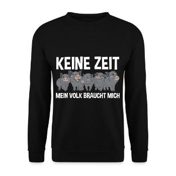 Pas le temps, mon peuple a besoin que je sois agriculteur - Sweat-shirt Unisexe - noir - Devant - Alina (178cm) & Michal (187cm)