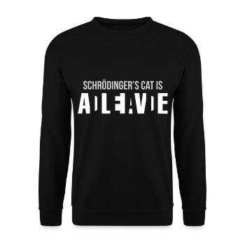 Schrödinger's Cat Nerd Geek Gift Funny Physics - Unisex Sweatshirt - black - Front - Alina (178cm) & Michal (187cm)