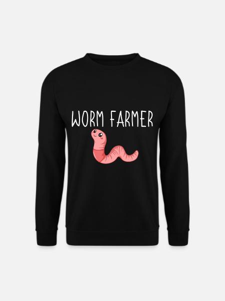 Wurmkompostierung Kompost Wurm Wurmtee Gärtner - Unisex Pullover - Schwarz
