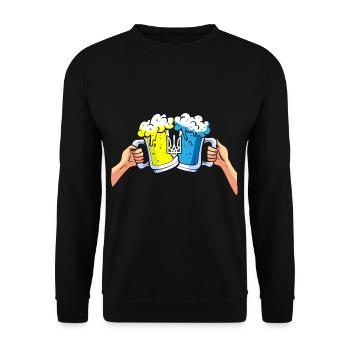 Ukraine Bière - Sweat-shirt Unisexe - noir - Devant - Alina (178cm) & Michal (187cm)