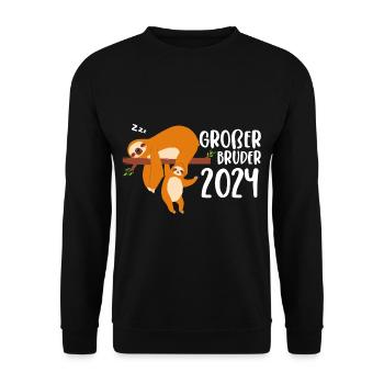 Big Brother 2024 Sloth - Unisex Sweatshirt - black - Front - Alina (178cm) & Michal (187cm)