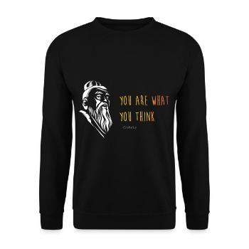 Confucianism Confucius Proverbs - Unisex Sweatshirt - black - Front - Alina (178cm) & Michal (187cm)