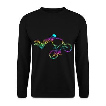 BMX - Unisex Sweatshirt - black - Front - Alina (178cm) & Michal (187cm)