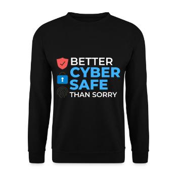 Informations sur la cybersécurité Ordinateur Sicherheit - Sweat-shirt Unisexe - noir - Devant - Alina (178cm) & Michal (187cm)