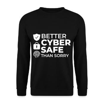 Informations sur la cybersécurité Ordinateur Sicherheit - Sweat-shirt Unisexe - noir - Devant - Alina (178cm) & Michal (187cm)