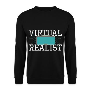 Realist Virtual Reality VR AR - Unisex Sweatshirt - black - Front - Alina (178cm) & Michal (187cm)