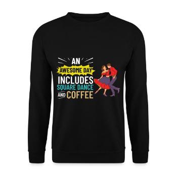 Square Dance Music Caller Folk Dance Dancer Usa - Unisex Sweatshirt - black - Front - Alina (178cm) & Michal (187cm)