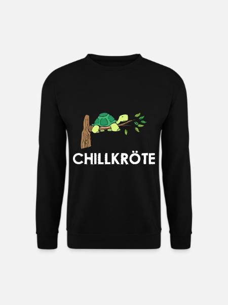 Chillkröte Schlafshirt Nachthemd Schildkröte - Unisex Pullover - Schwarz