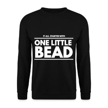 All Started With One Little Bead - Unisex Sweatshirt - black - Front - Alina (178cm) & Michal (187cm)