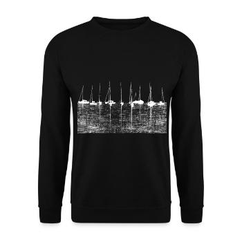 Voilier Marina Sea Boats - Sweat-shirt Unisexe - noir - Devant - Alina (178cm) & Michal (187cm)