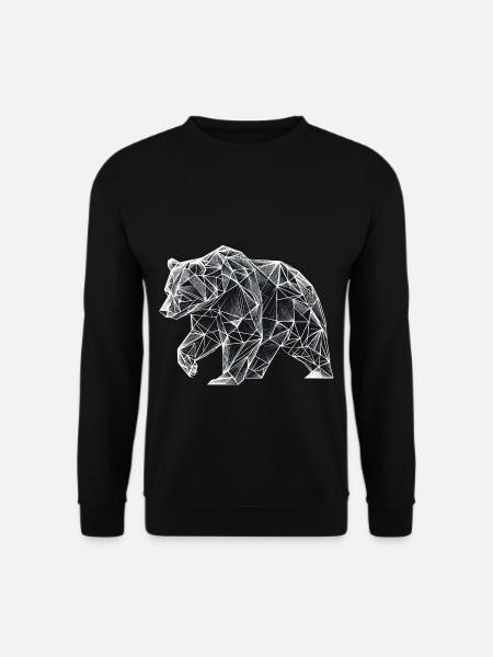 Bear Polygon - Unisex Sweatshirt - black