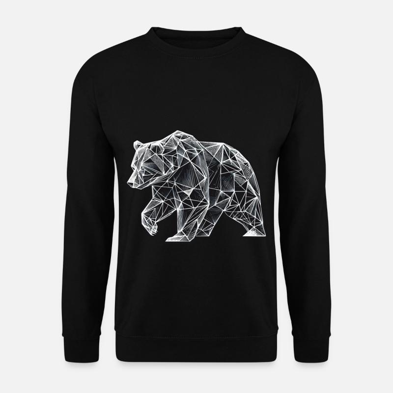 Bear Polygon - Unisex Sweatshirt - black