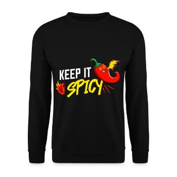 Sharp Chili Jalapeno Habanero Pepper - Unisex Sweatshirt - black - Front - Alina (178cm) & Michal (187cm)