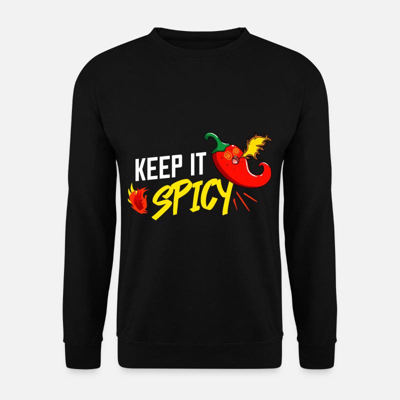 Scharfer Chili Jalapeno Habanero Pfeffer - Unisex Pullover - Schwarz