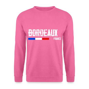 J'aime Bordeaux Nom de Ville en France - Sweat-shirt Unisexe - rose - Devant