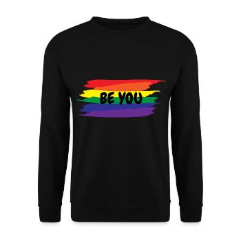Soyez vous LGBTQ Rainbow Gay Pride - Sweat-shirt Unisexe - noir - Devant - Alina (178cm) & Michal (187cm)