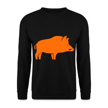 chasse sanglier chasseur - Sweat-shirt Unisexe - noir - Devant - Alina (178cm) & Michal (187cm)